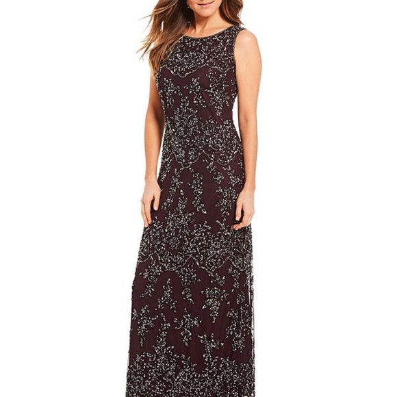 pisarro nights long beaded gown